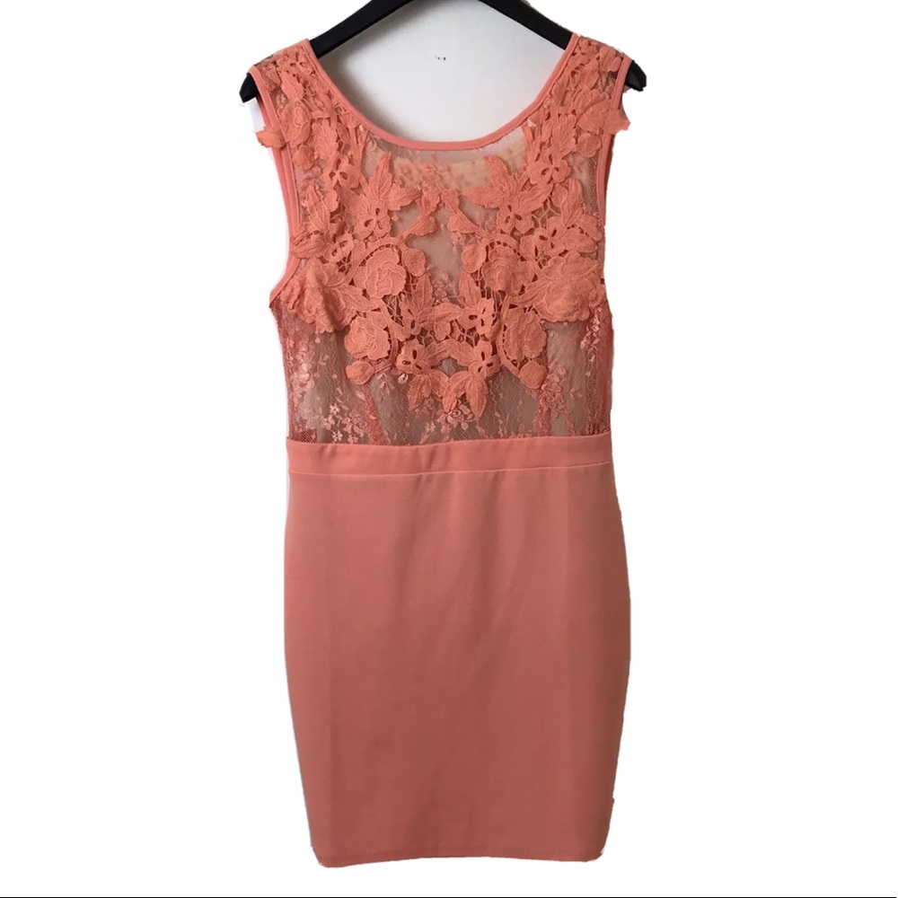 NWT Lace embroidered A-line bodycon dress UK2LA Large